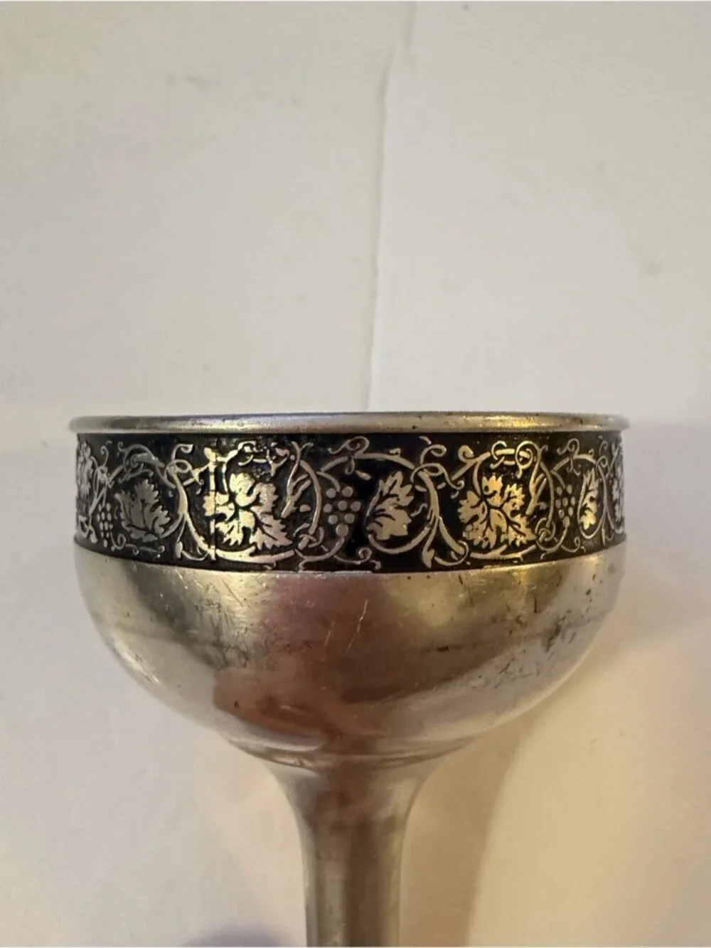 Vintage Royal Selangor Pewter Wine Funnel Grapevine Pattern Barware